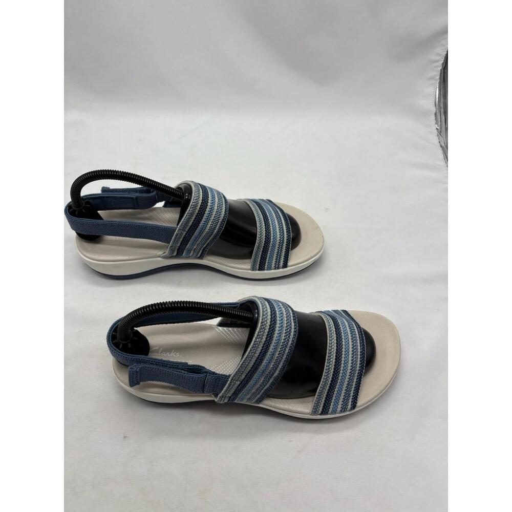Women’s Blue Striped Comfort Sandals - Picture 2 of 9